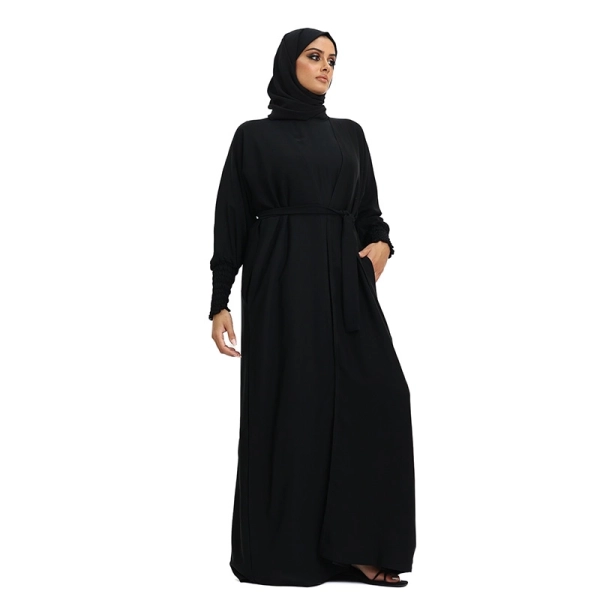 buy Black Elasticated Sleeved Kimono