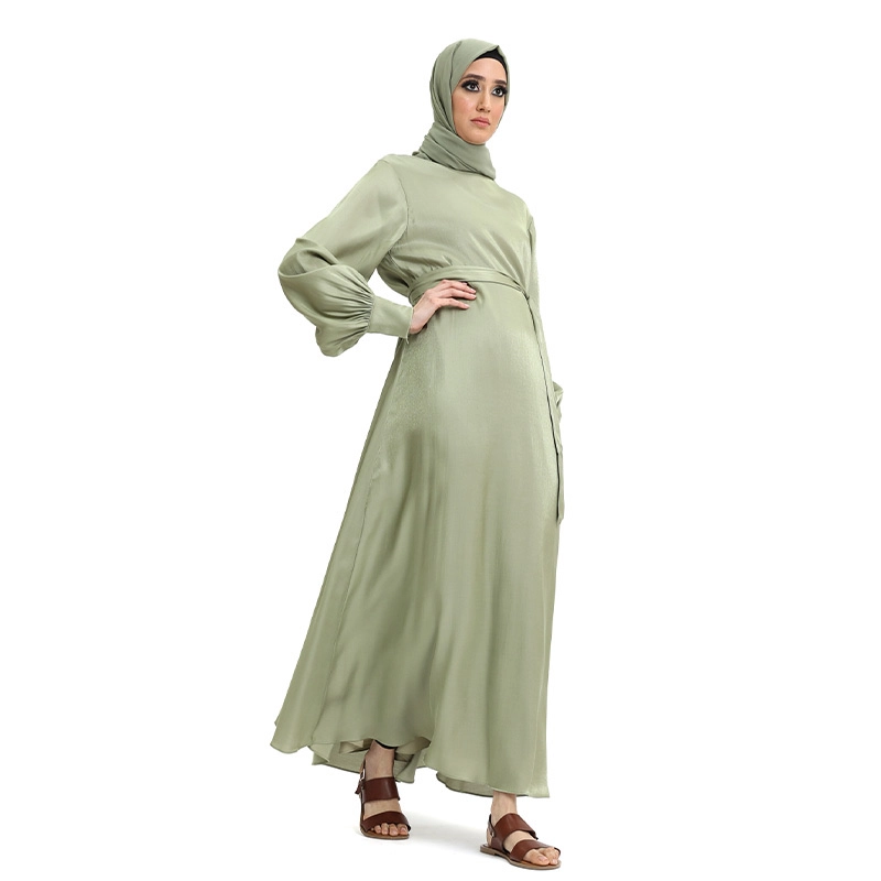 Pistachio Muslim Abaya Dress