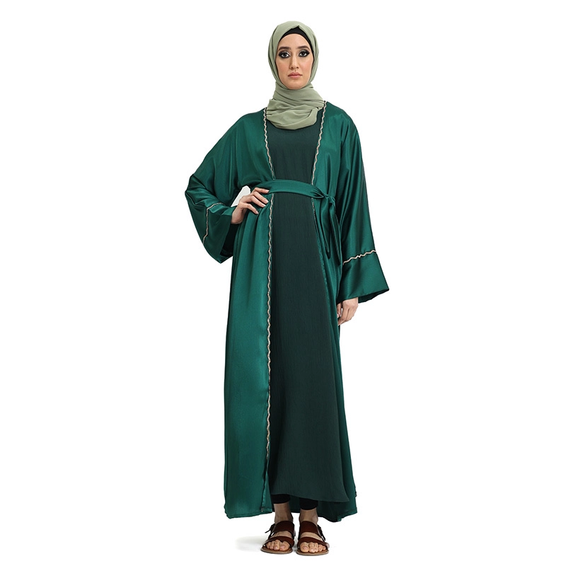 2 Piece Emerald Muslim Abaya