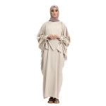 Cuff Sleeve Batwing Champagne Abaya