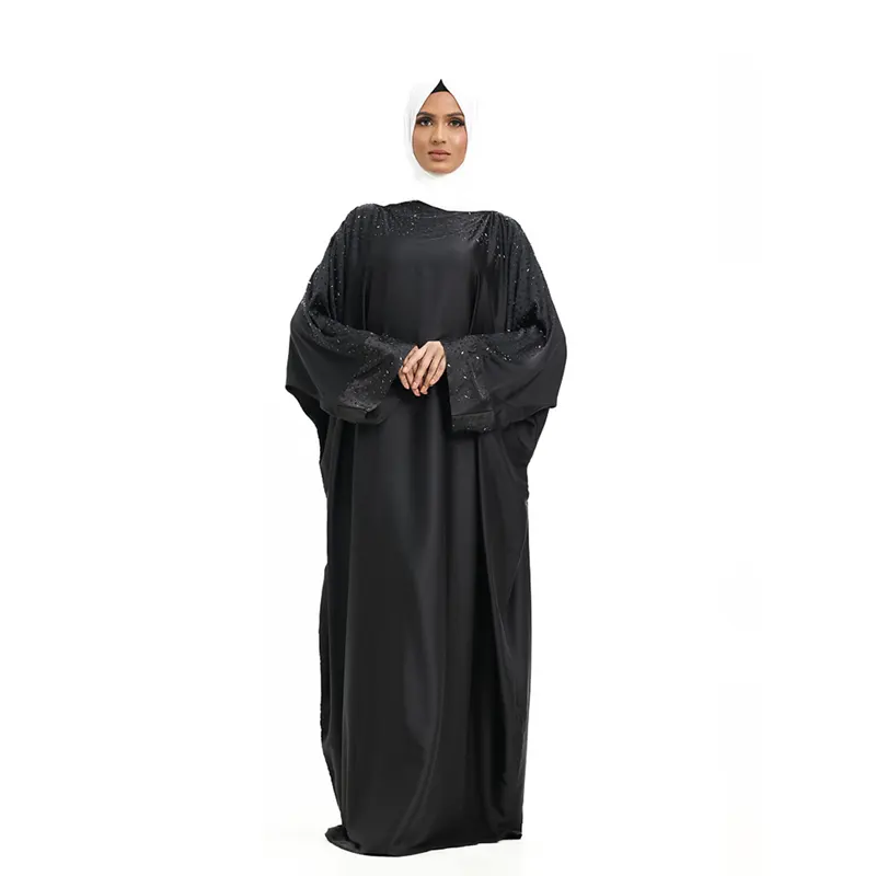 beaded abaya black 1
