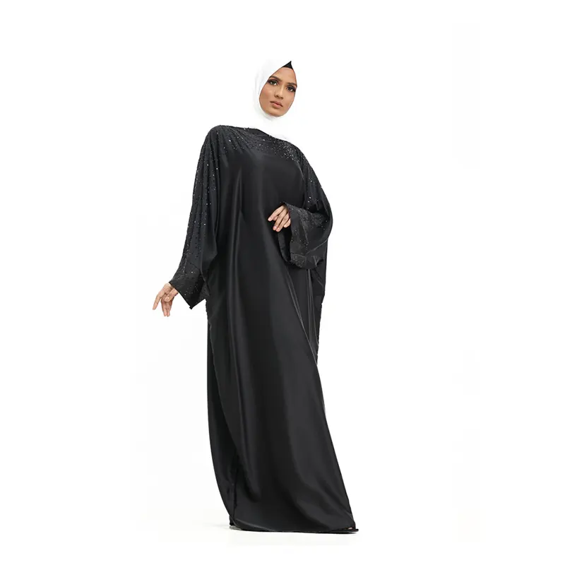 beaded abaya black 2