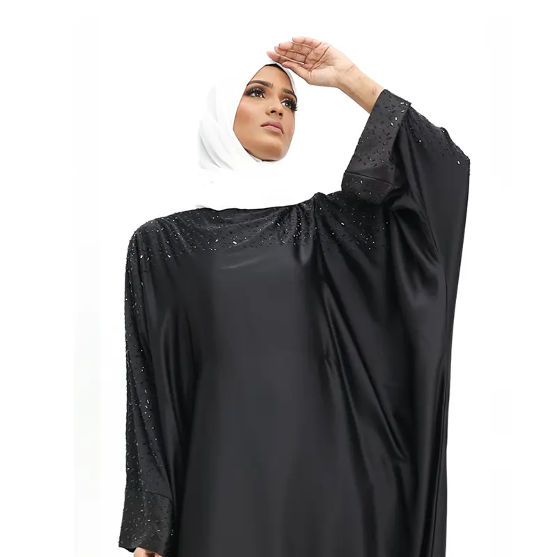 beaded abaya black 3