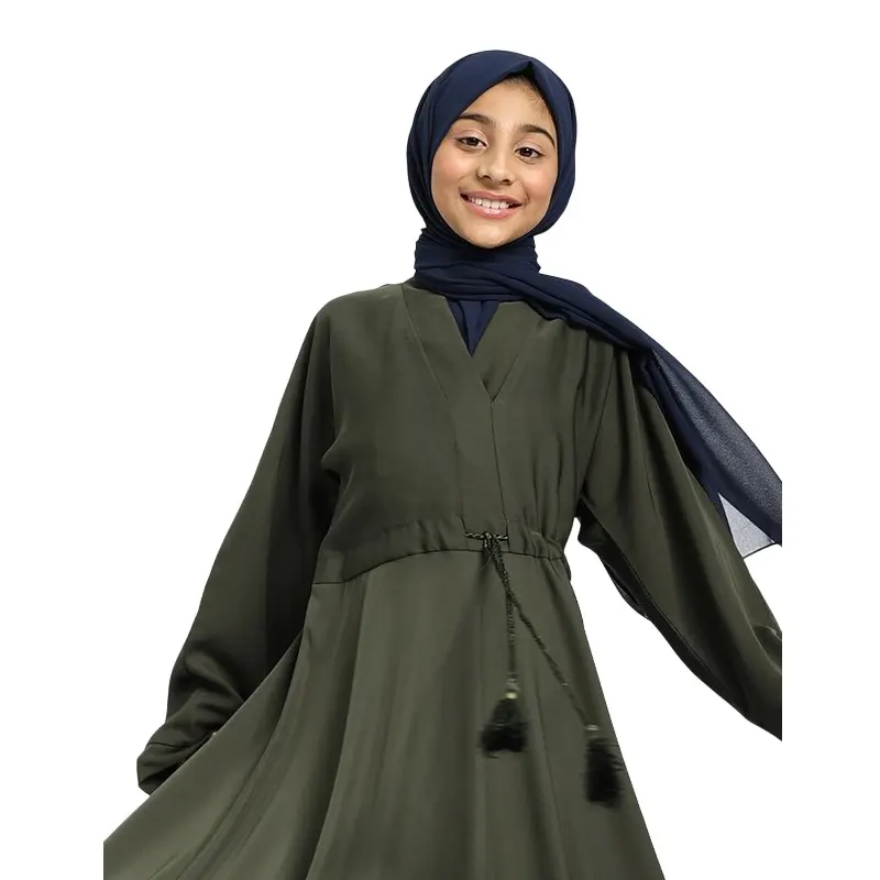 Khadija Girls Green Abaya