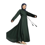 Khadija Bottle Green Muslim Girl Abaya