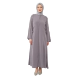 Lilac Fatima Zip Abaya