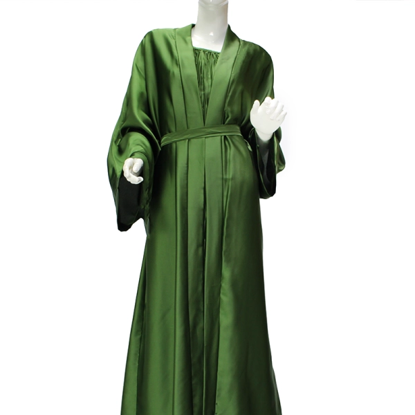 Silk Two Piece Emerald Green Kimono