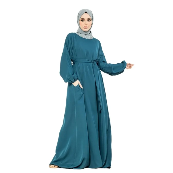 Blue Basic Abaya