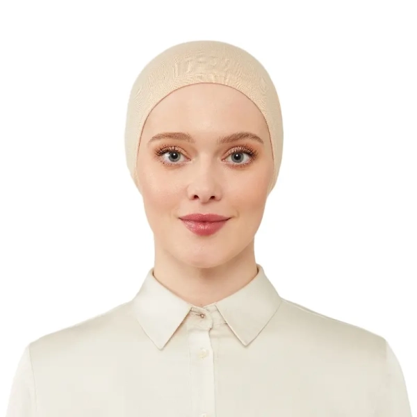 Cream Elasticated Under Scarf Hijab cap