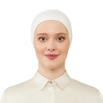 Women’s Tie & Net Bone Pearl Hijab Cap