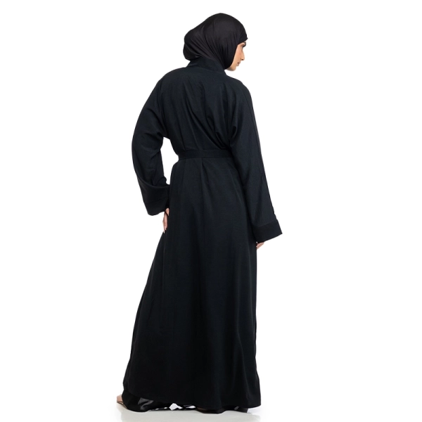 black Amani belted abaya