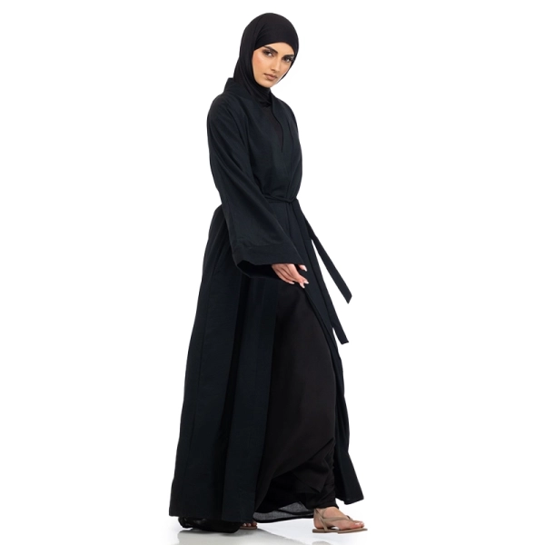 black Amani belted abaya