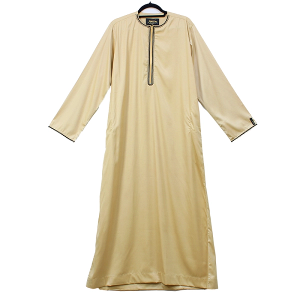 Gold Satin Tasseled Omani Thobe