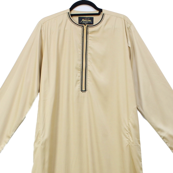 Omani Satin Tasseled Gold Thobe