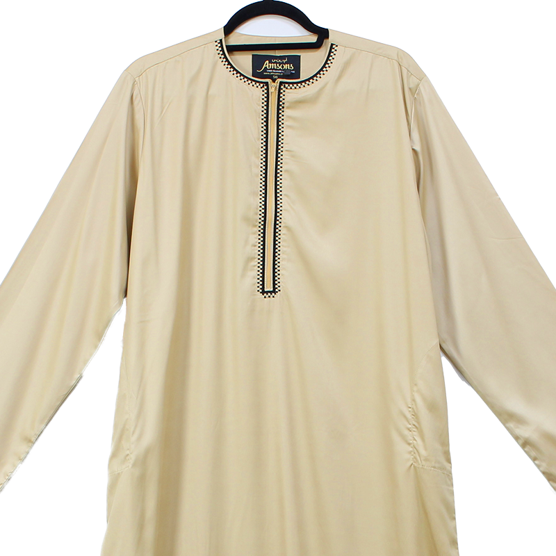 Omani Satin Tasseled Gold Thobe