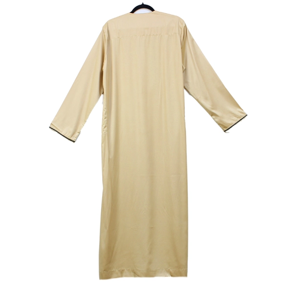 gold tasseled satin Omani thobe