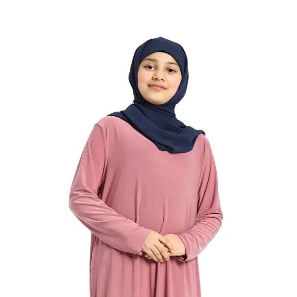 Rose Pink Jersey Abaya for kids